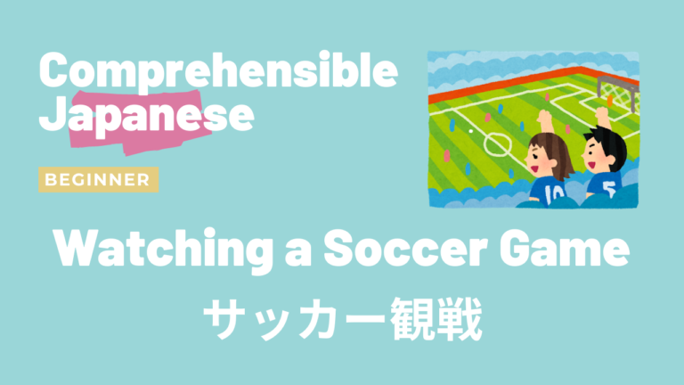 サッカー観戦 Watching a Soccer Game