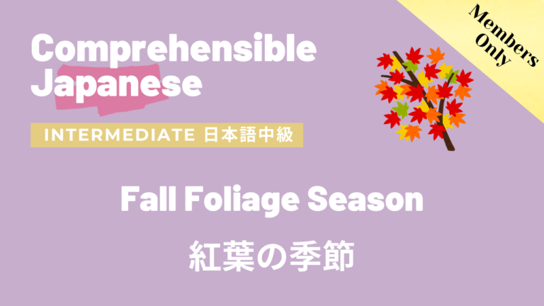 紅葉の季節 Fall Foliage Season
